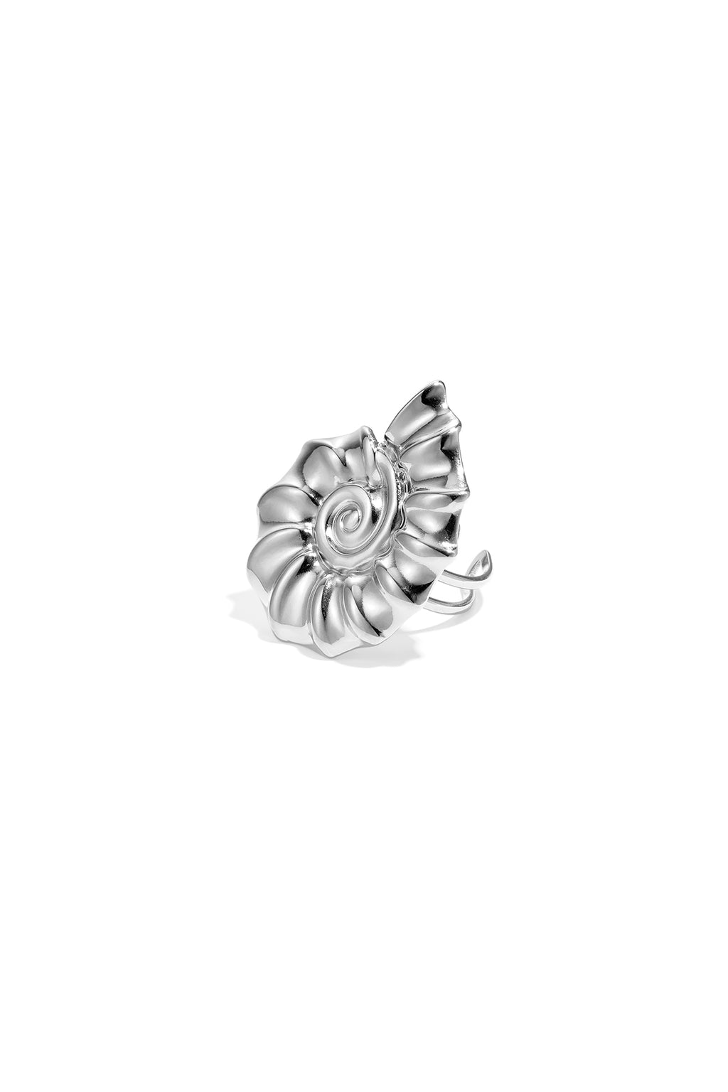 Spiral shell statement ring