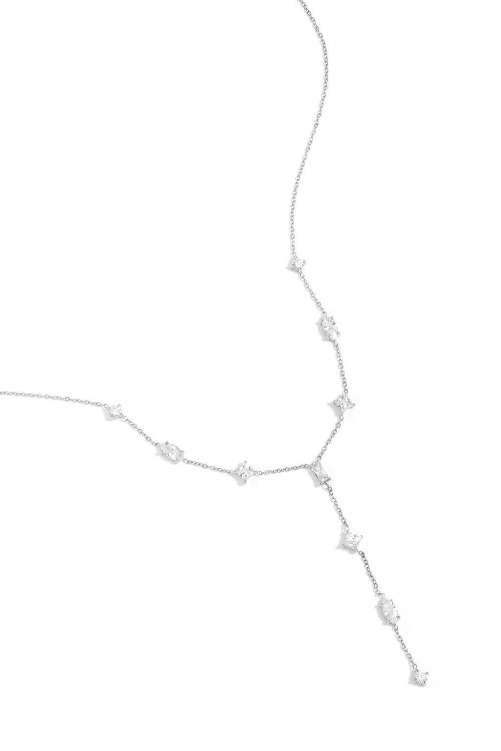 Y-line necklace with stones