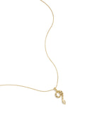 Necklace with covered snake charm