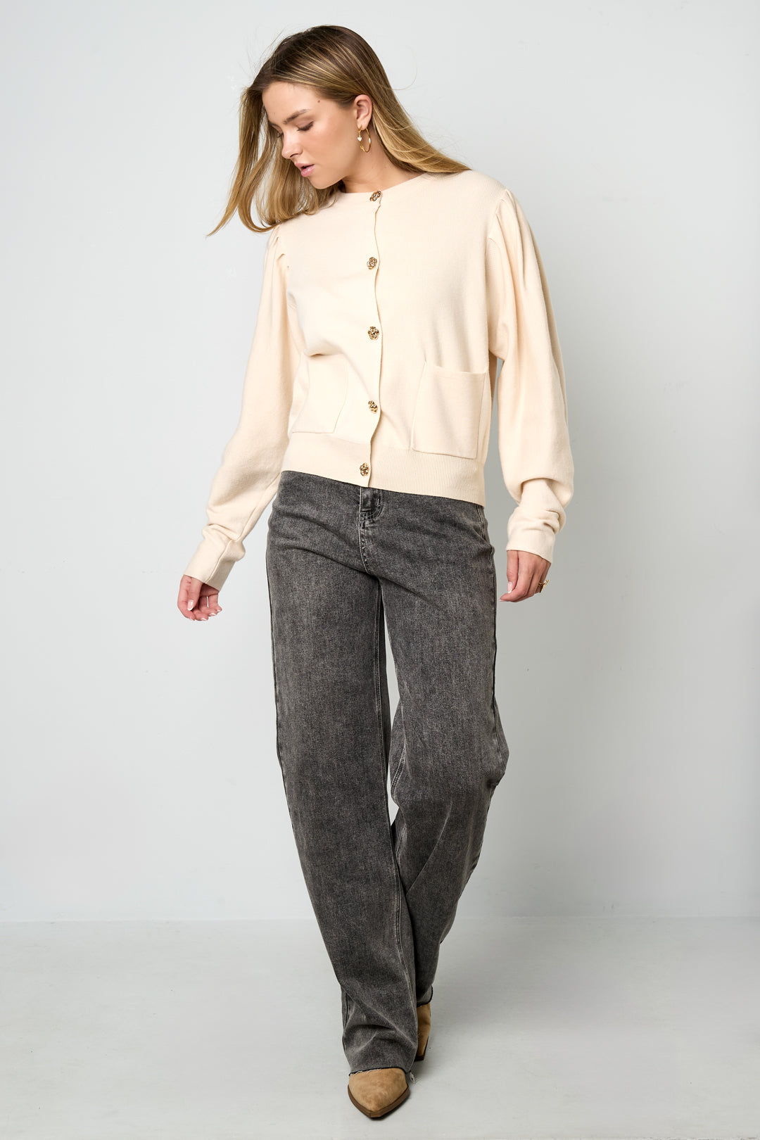 Knitted Viscose Women's Cardigan Fall/Winter Casual Solid Color