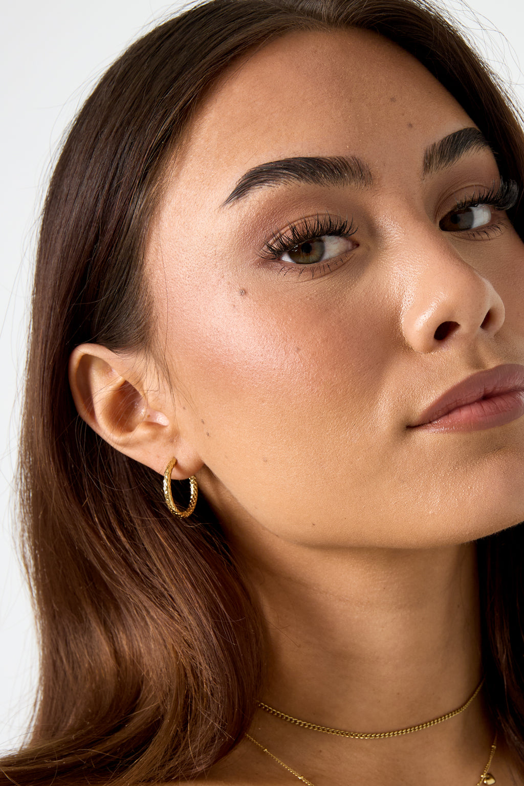 Small Stainless Steel Patterned Earrings