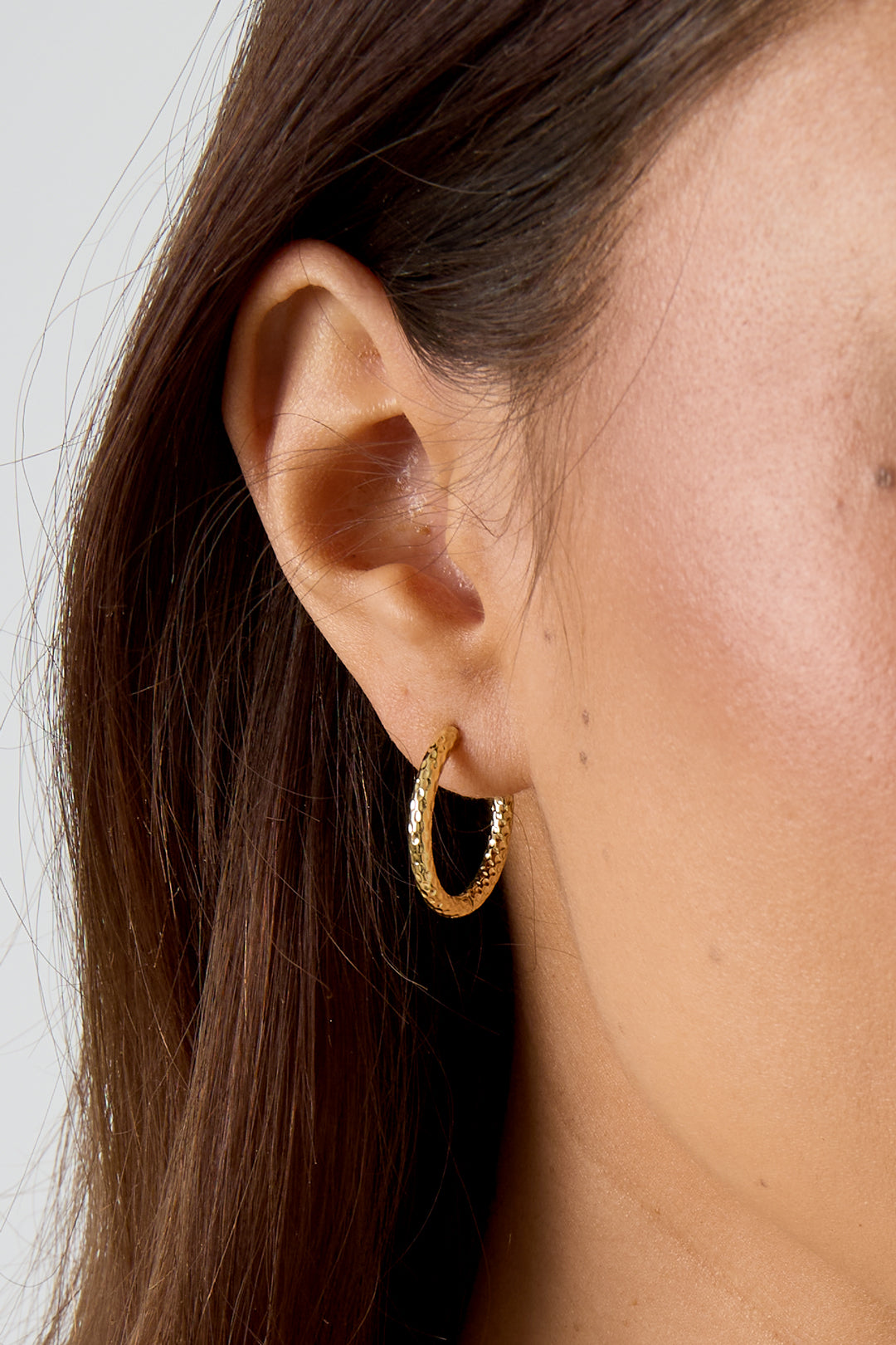 Small Stainless Steel Patterned Earrings