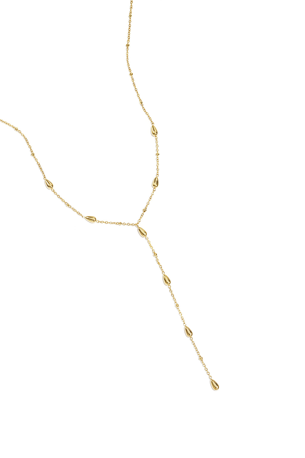 Y-line necklace with stones