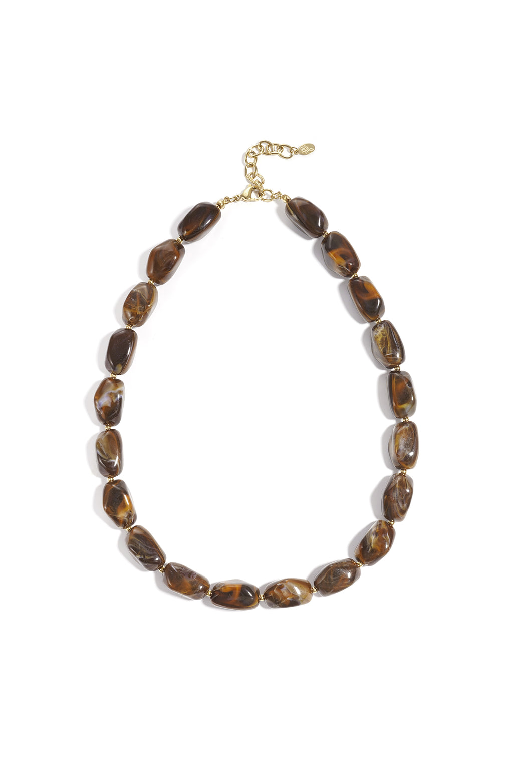 Necklace with organic beads