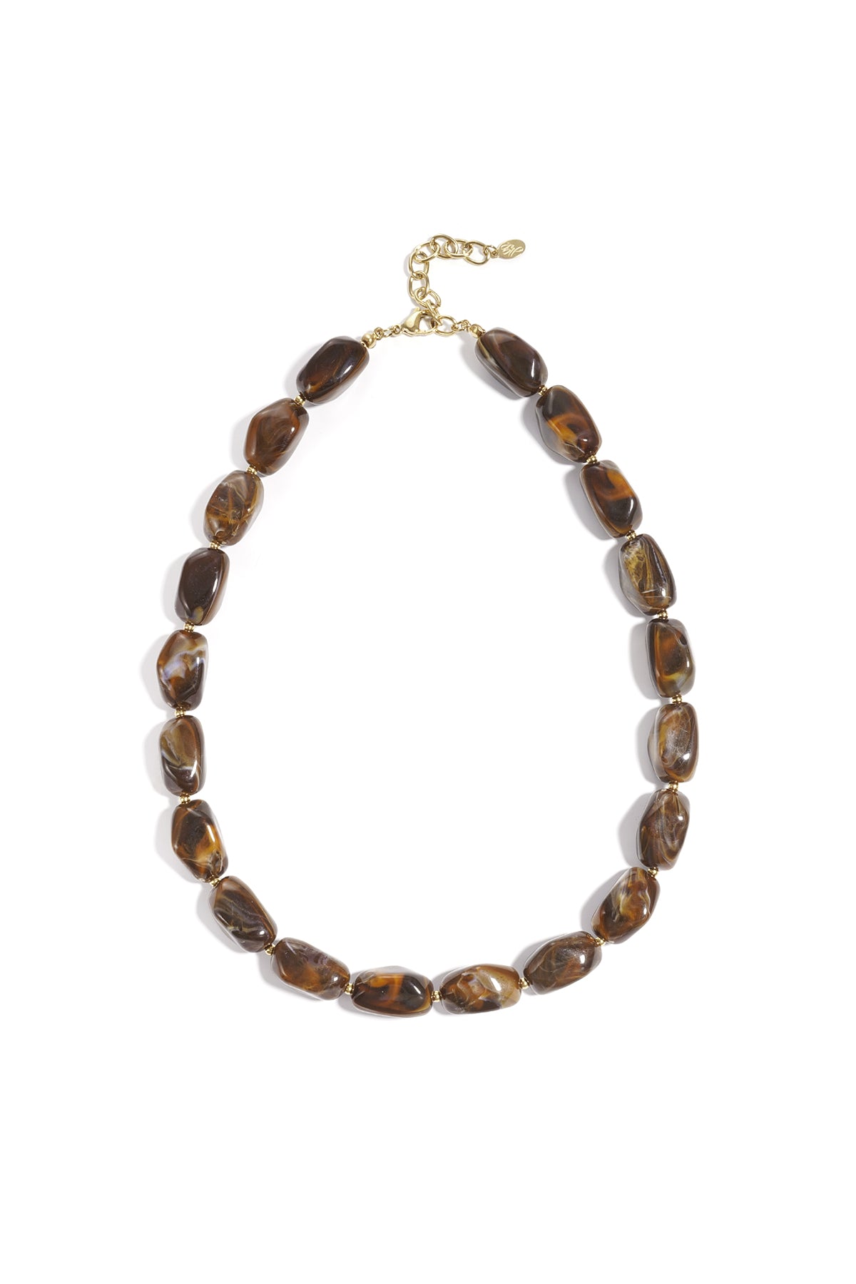 Necklace with organic beads