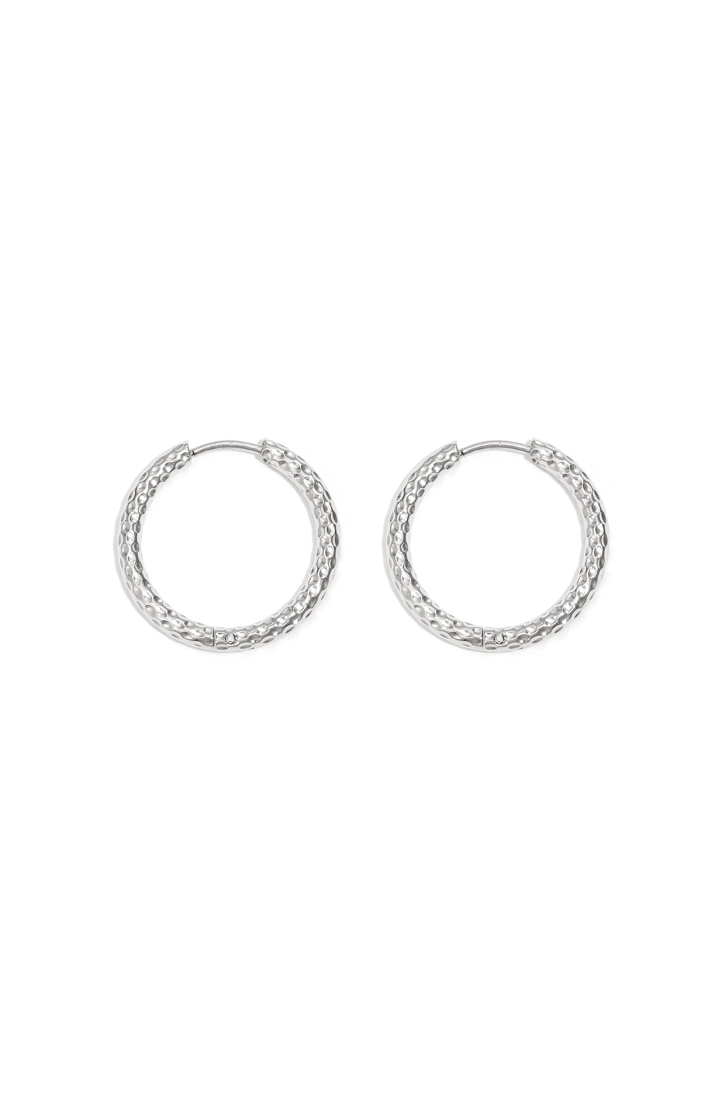Small Stainless Steel Patterned Earrings