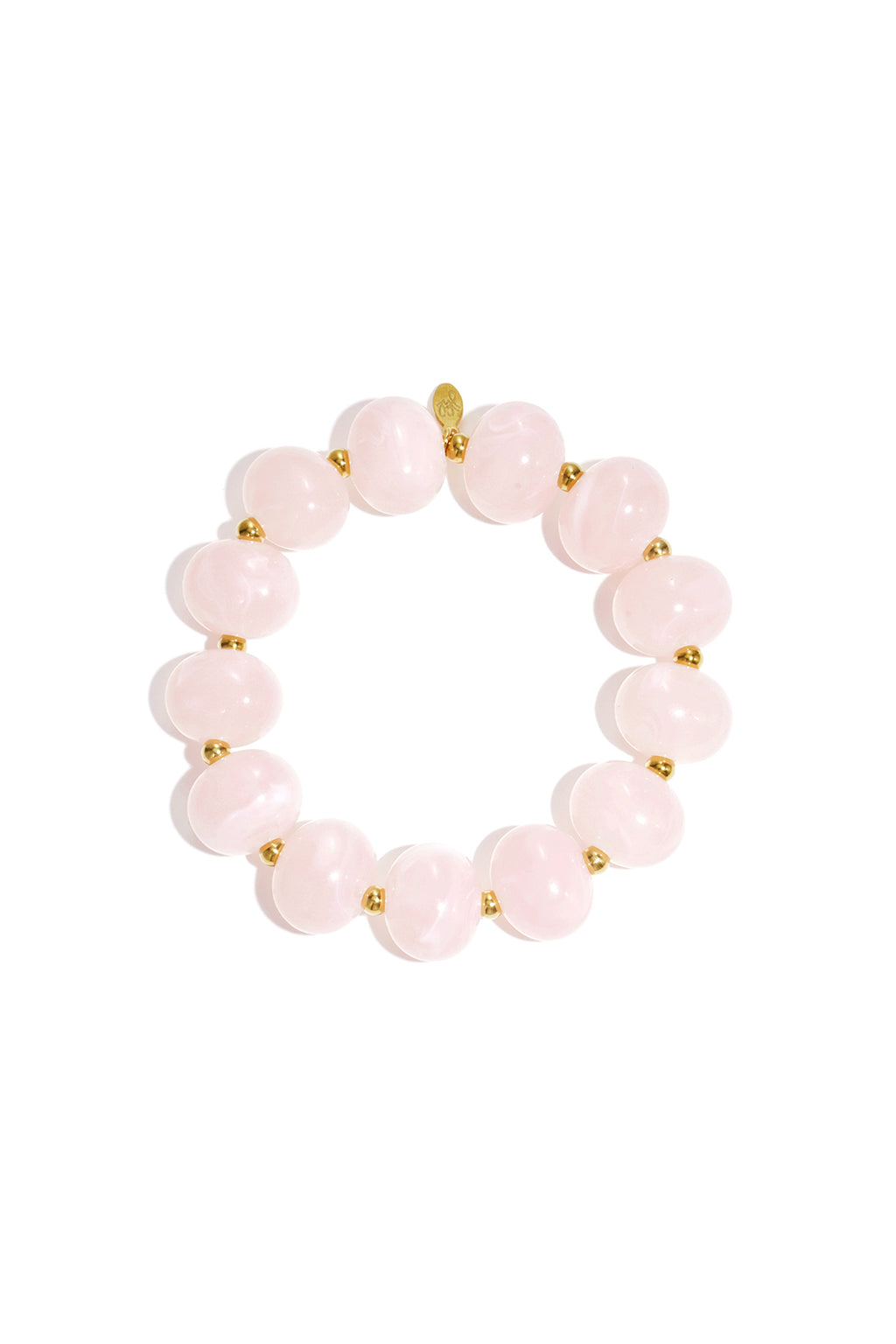 Elastic beaded bracelet with large beads