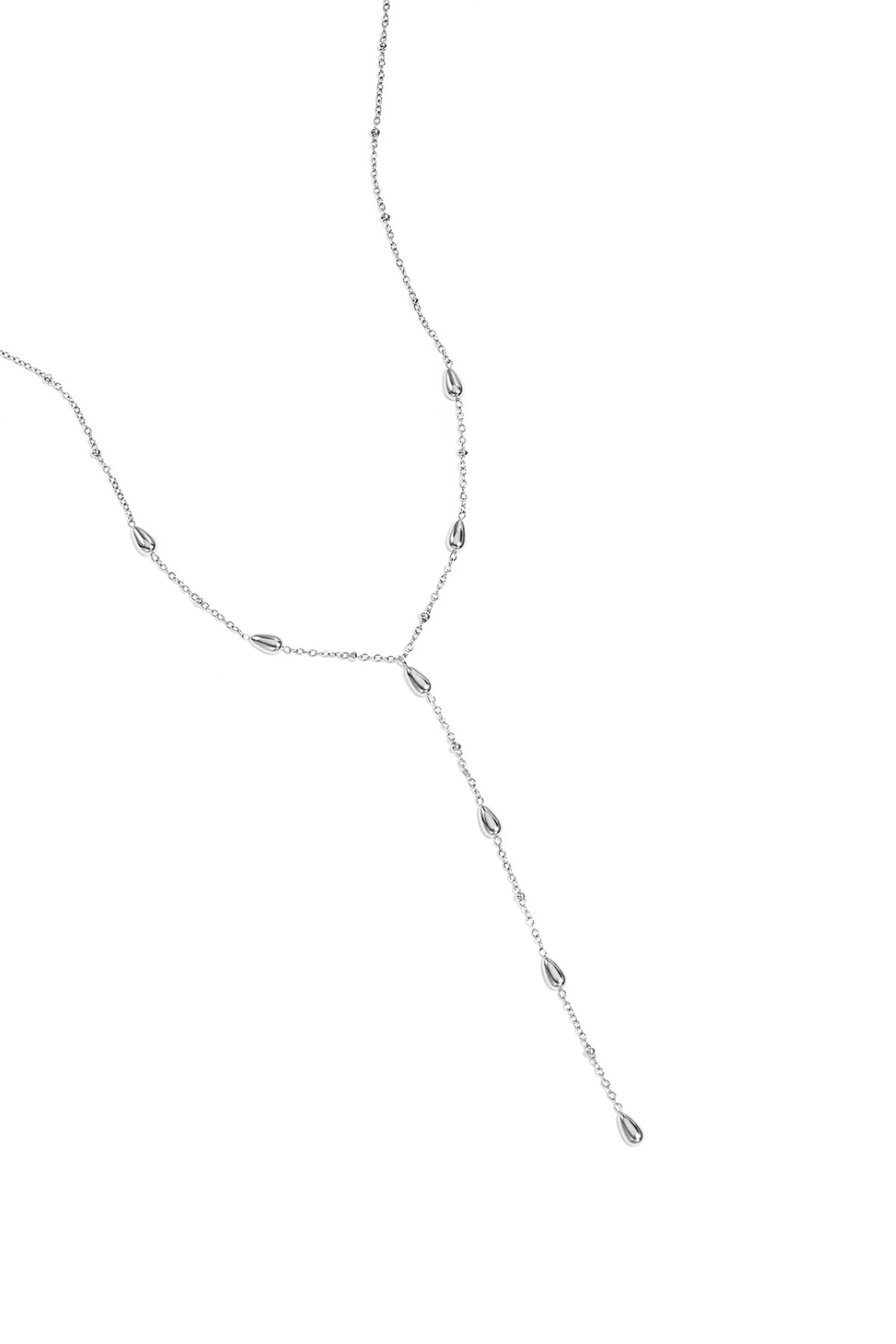 Y-line necklace with stones
