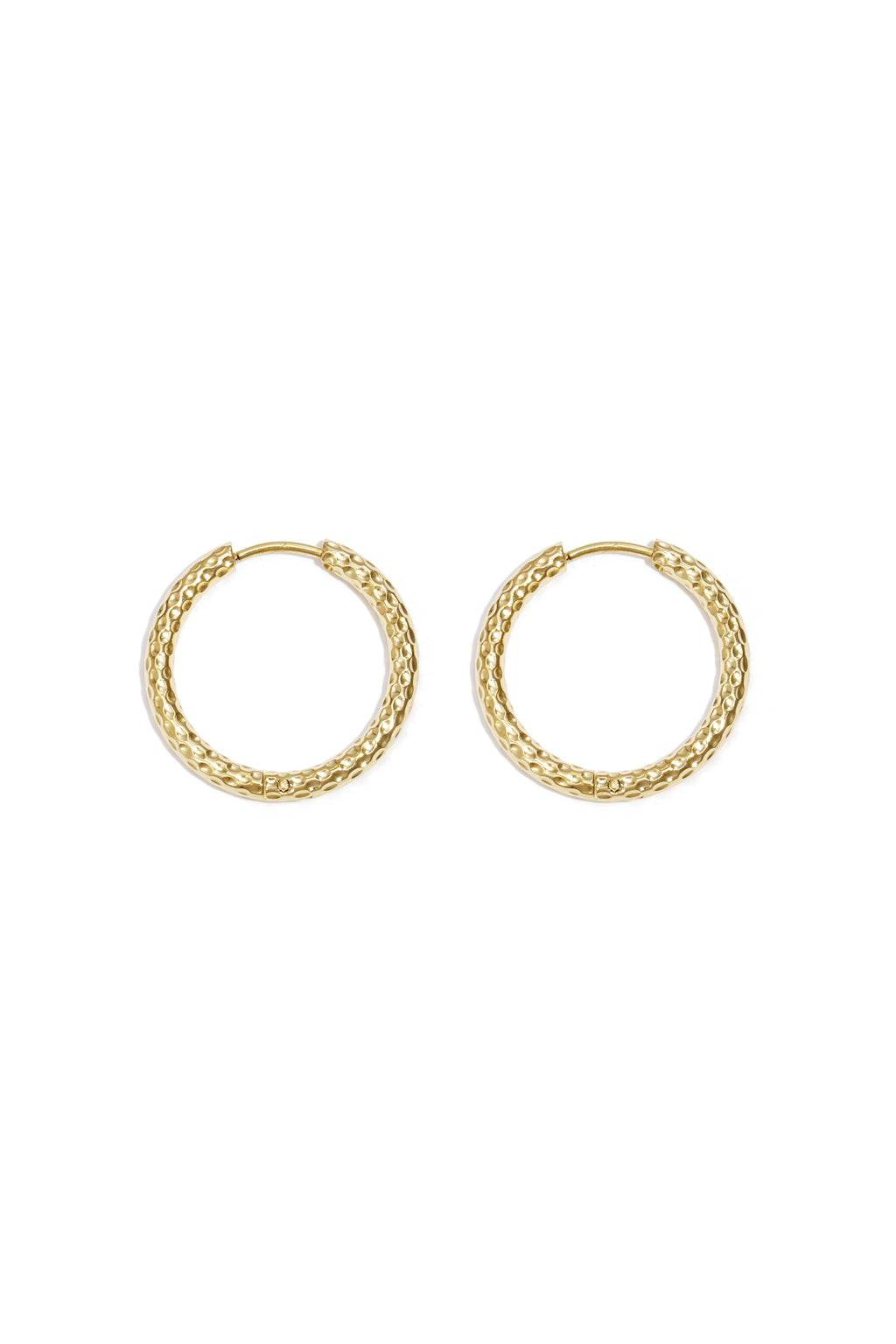 Small Stainless Steel Patterned Earrings