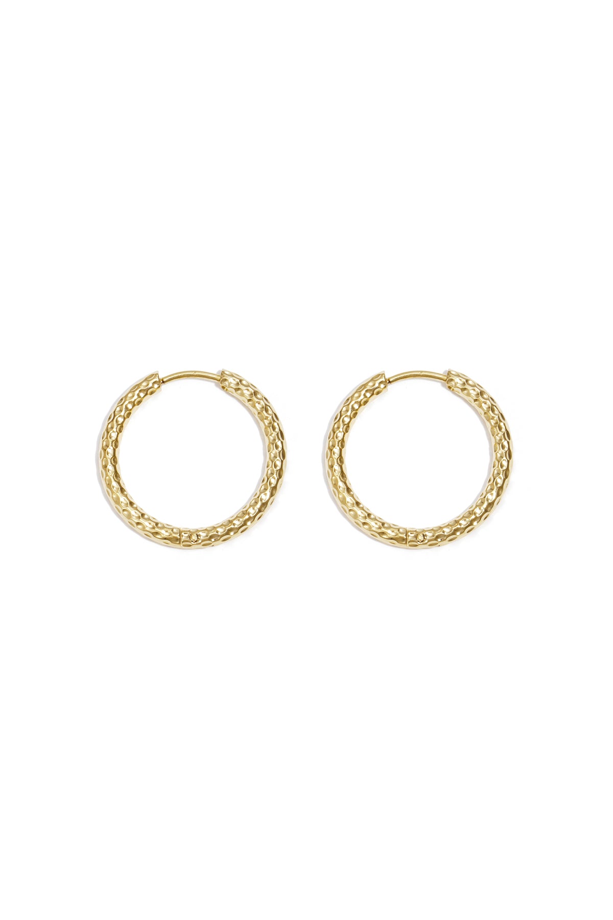 Small Stainless Steel Patterned Earrings