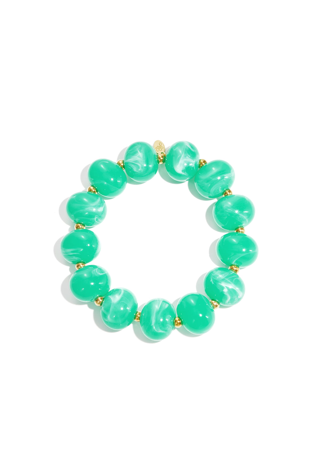 Elastic beaded bracelet with large beads
