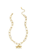 Link chain with panther charm