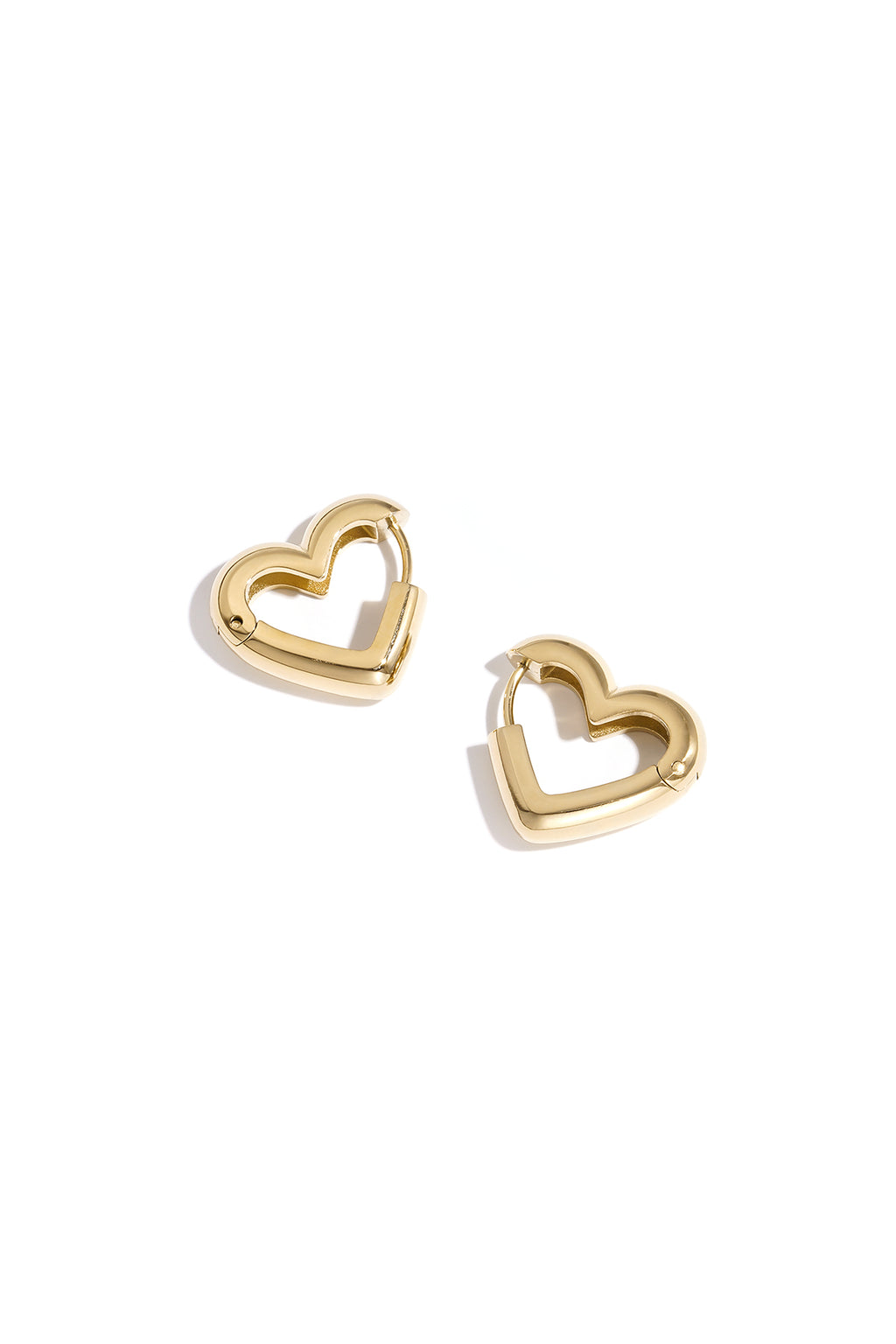 Heart-Shaped Hoop Earrings in Three Sizes