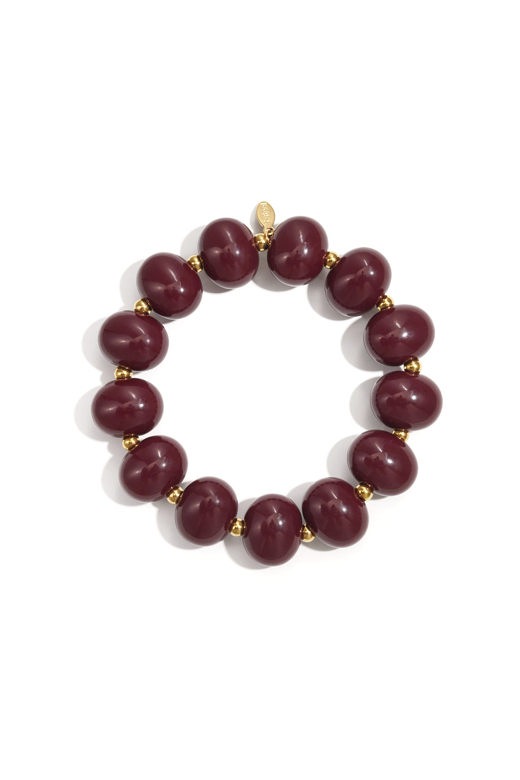 Elastic beaded bracelet with large beads