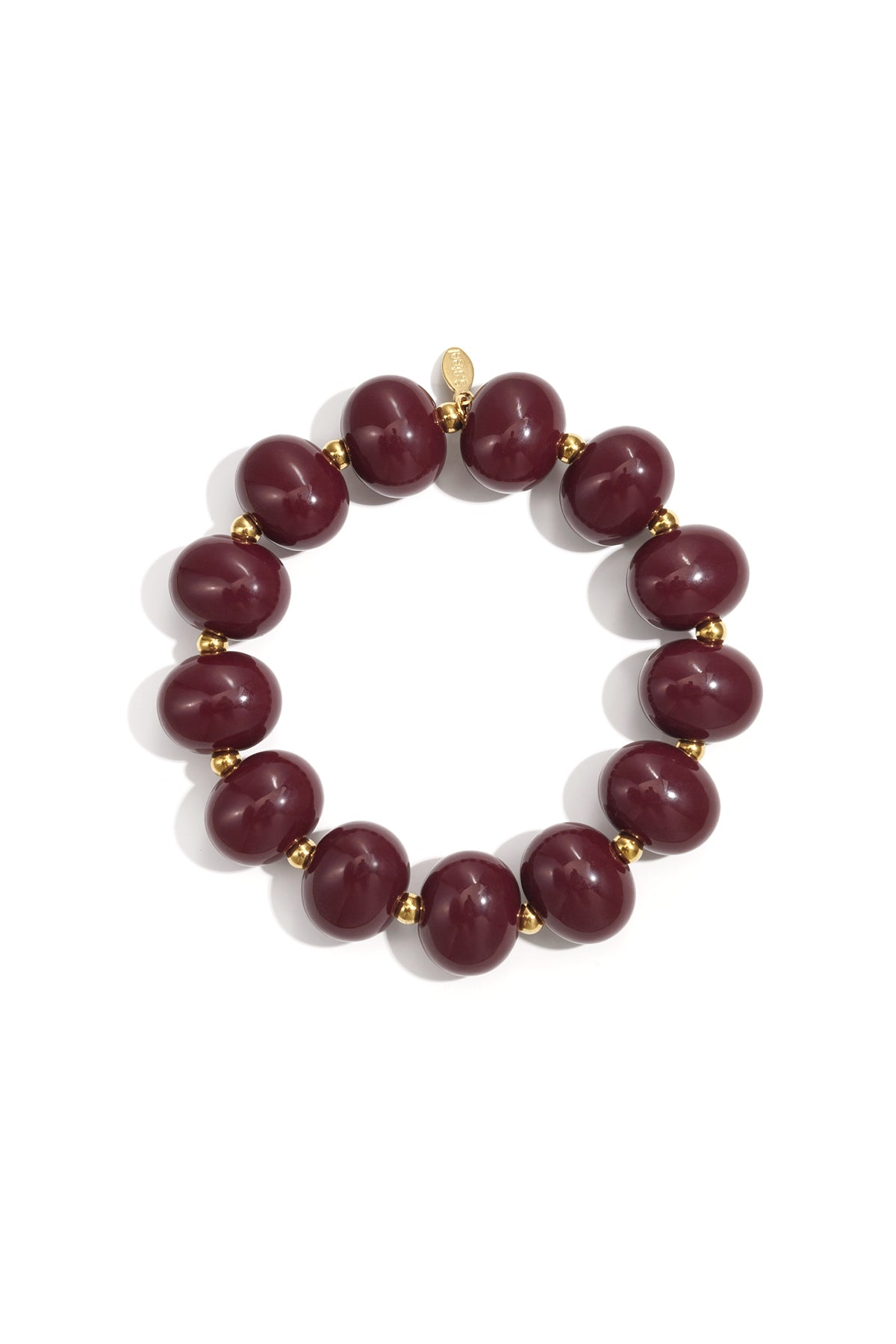 Elastic beaded bracelet with large beads