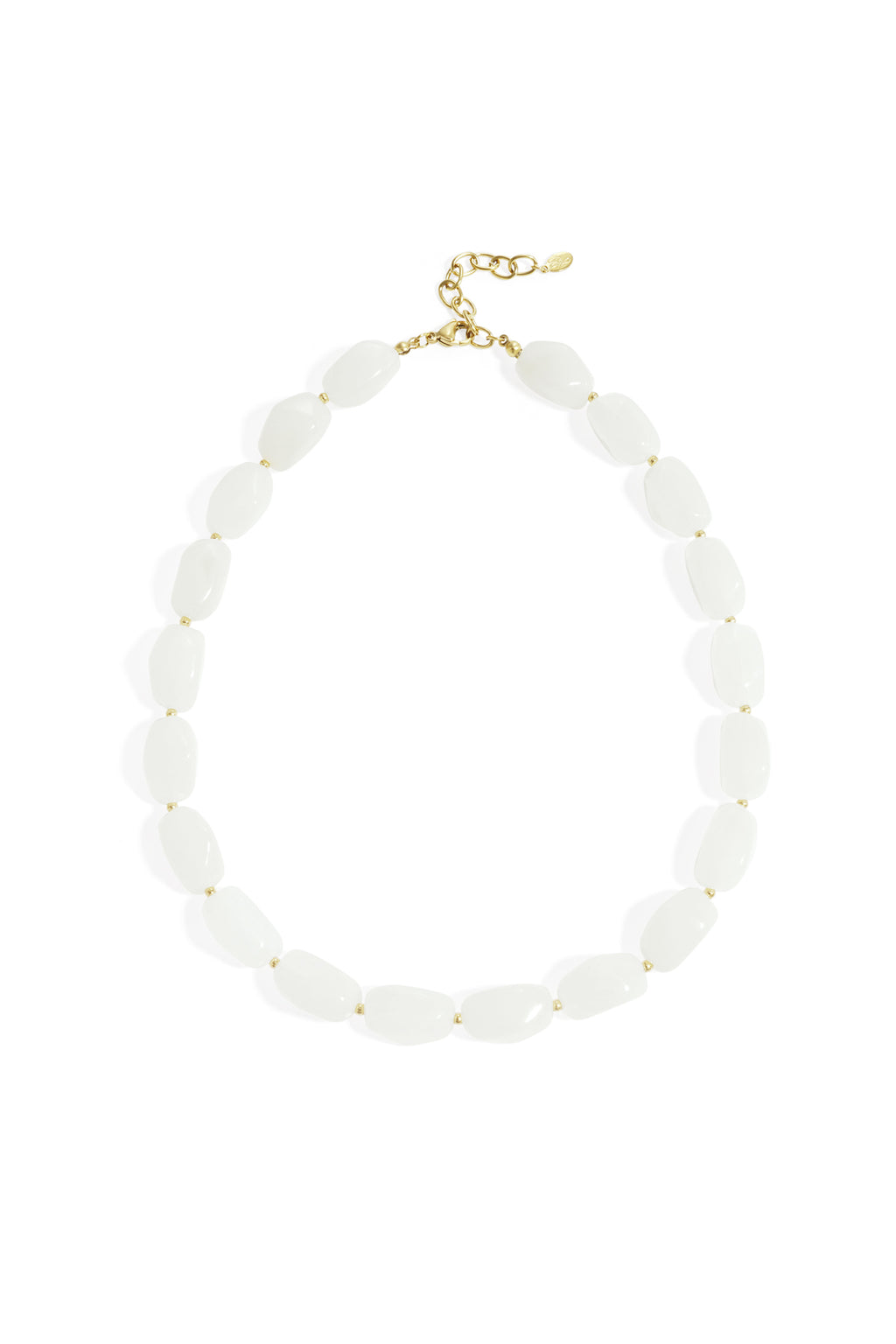 Necklace with organic beads